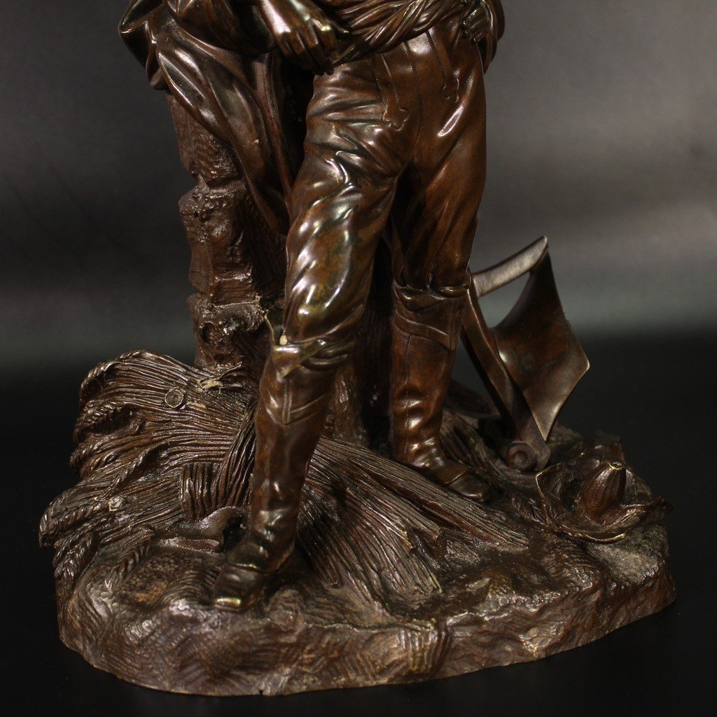 Refined Bronze Sculpture From The Second Half Of The 19th Century-photo-4