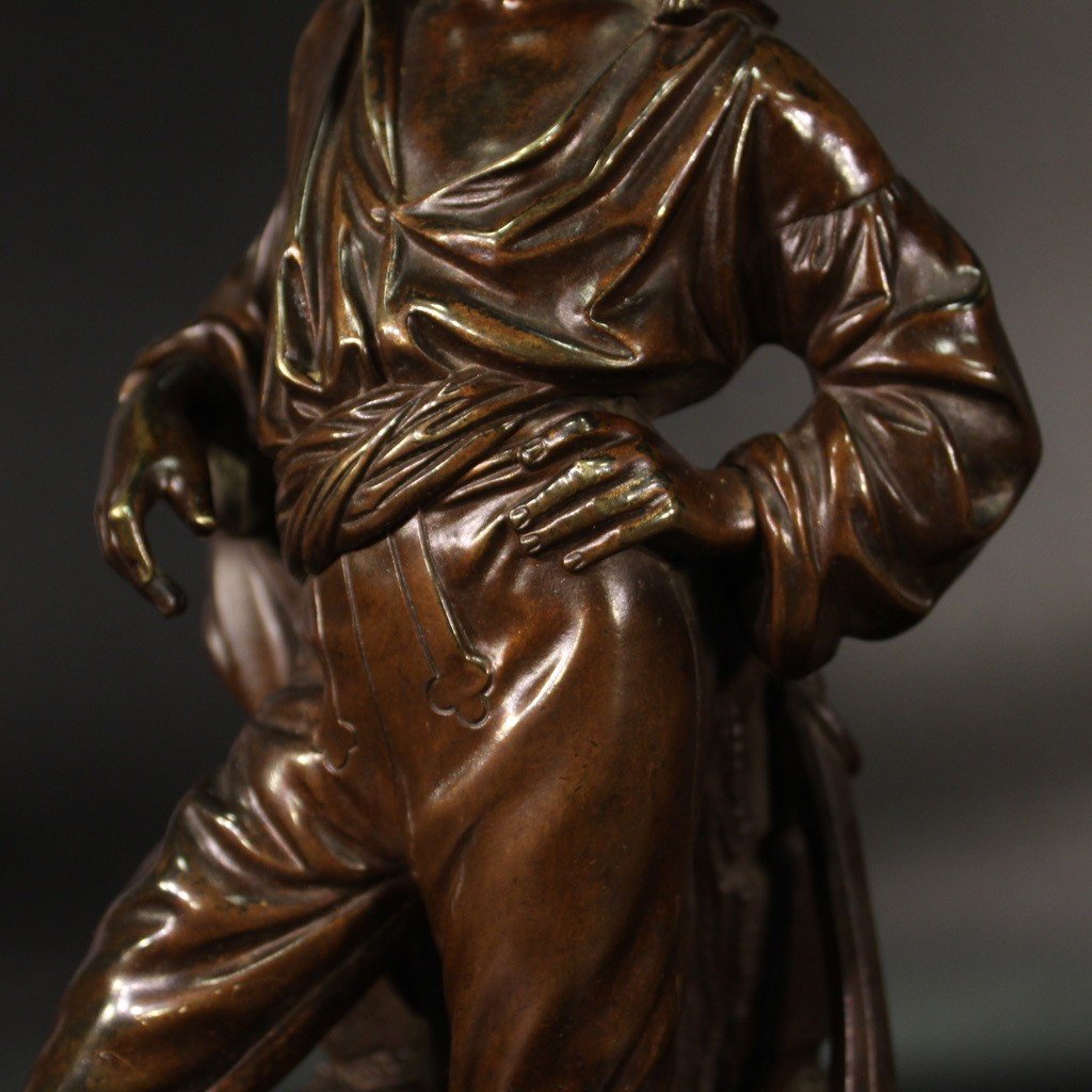 Refined Bronze Sculpture From The Second Half Of The 19th Century-photo-3