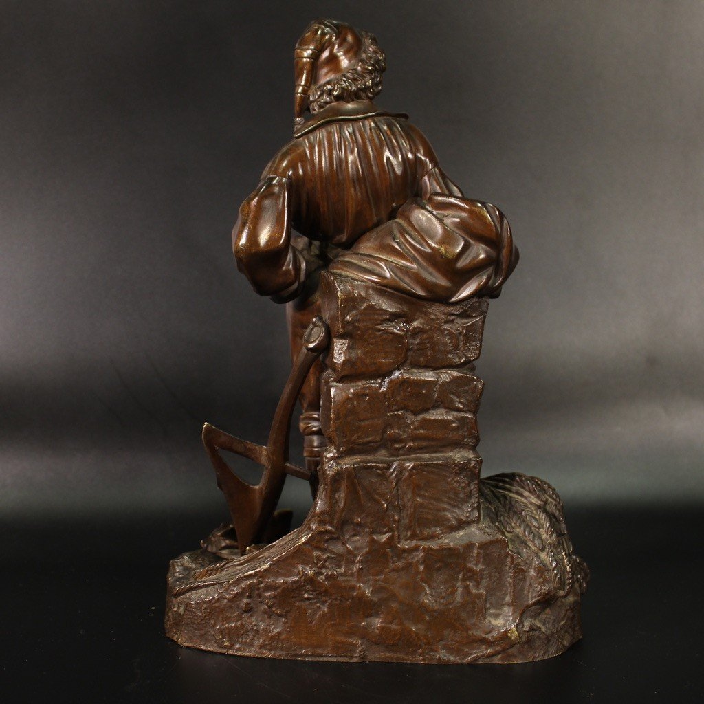 Refined Bronze Sculpture From The Second Half Of The 19th Century-photo-5