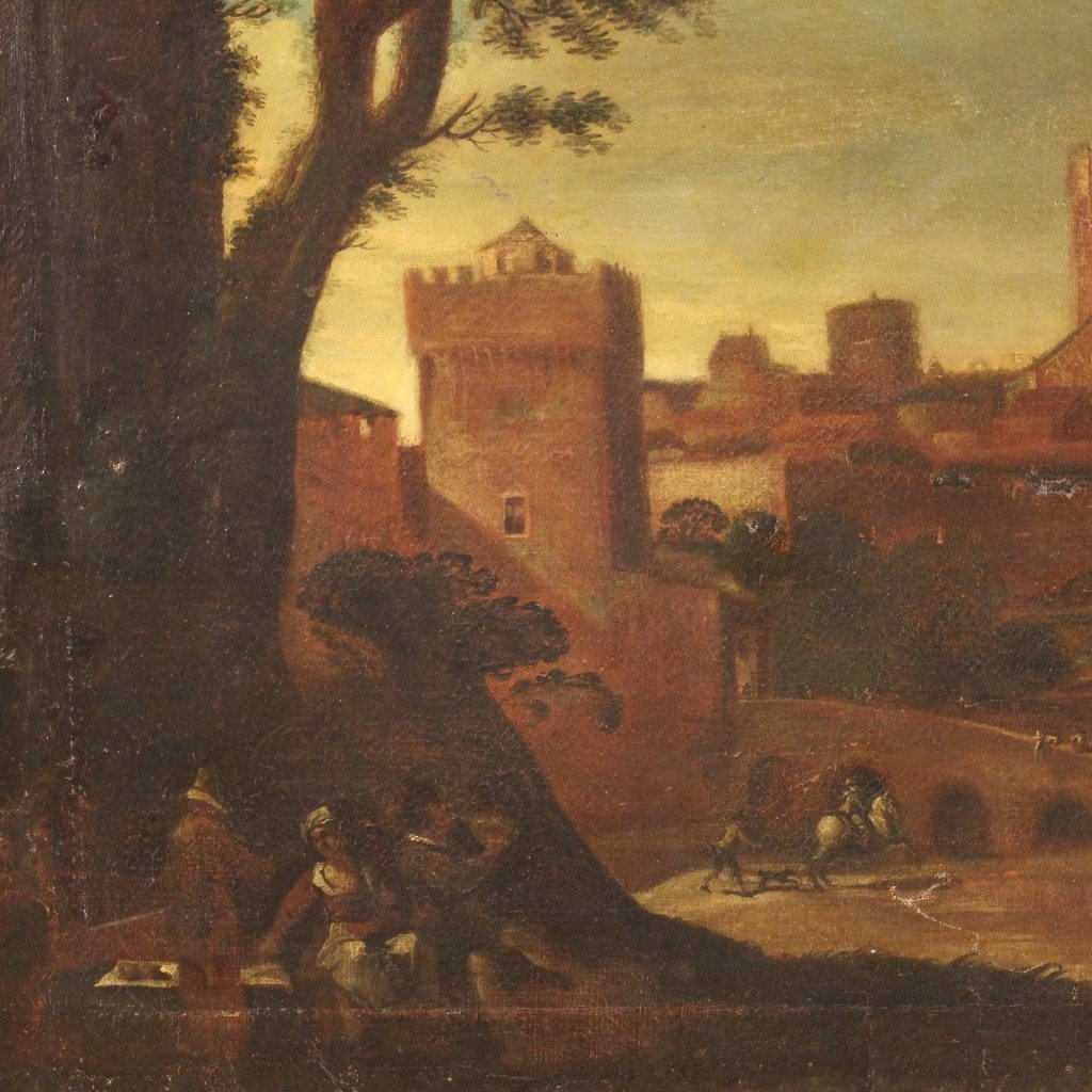 Peinture Italienne Paysage Du 17ème Siècle-photo-4