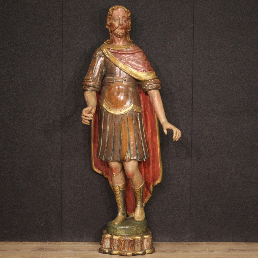 Great Polychrome Wooden Sculpture From The 18th Century-photo-8