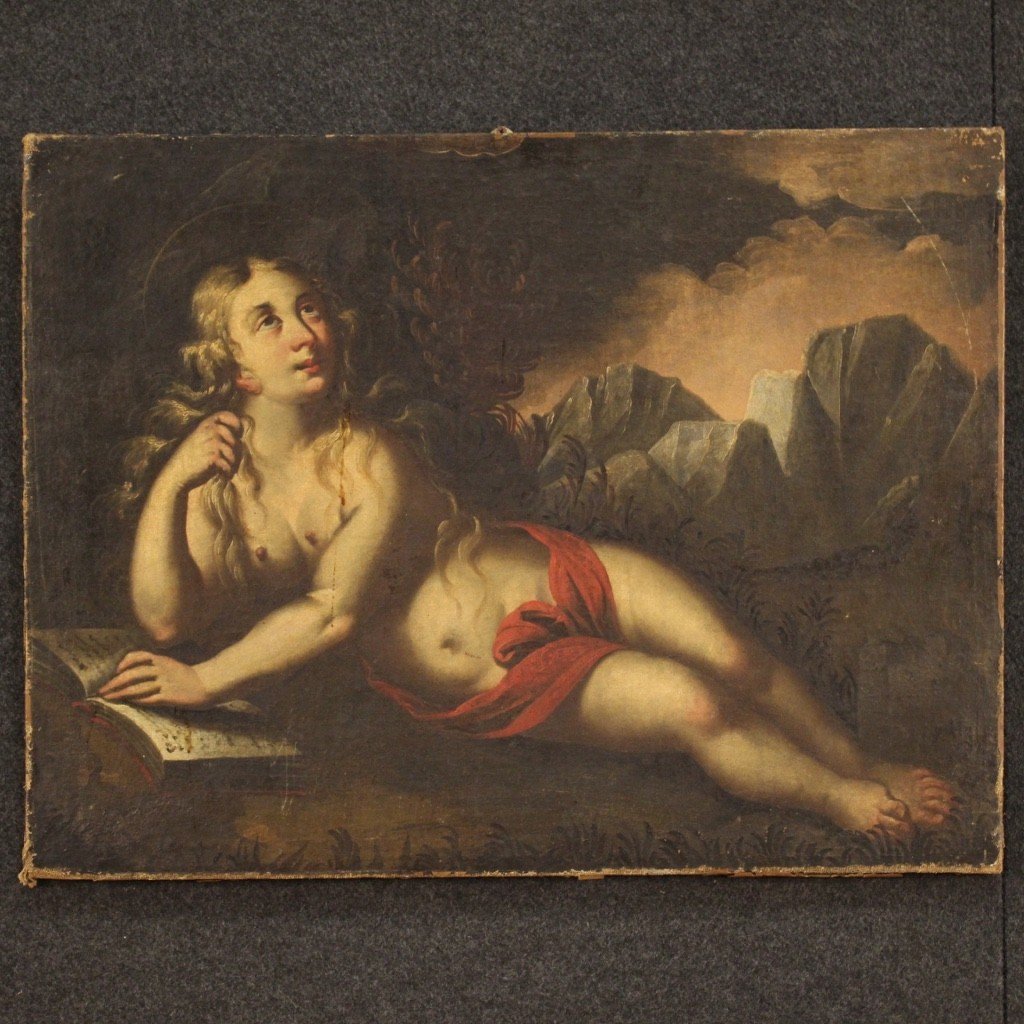 Religious Painting Mary Magdalene From 17th Century-photo-2