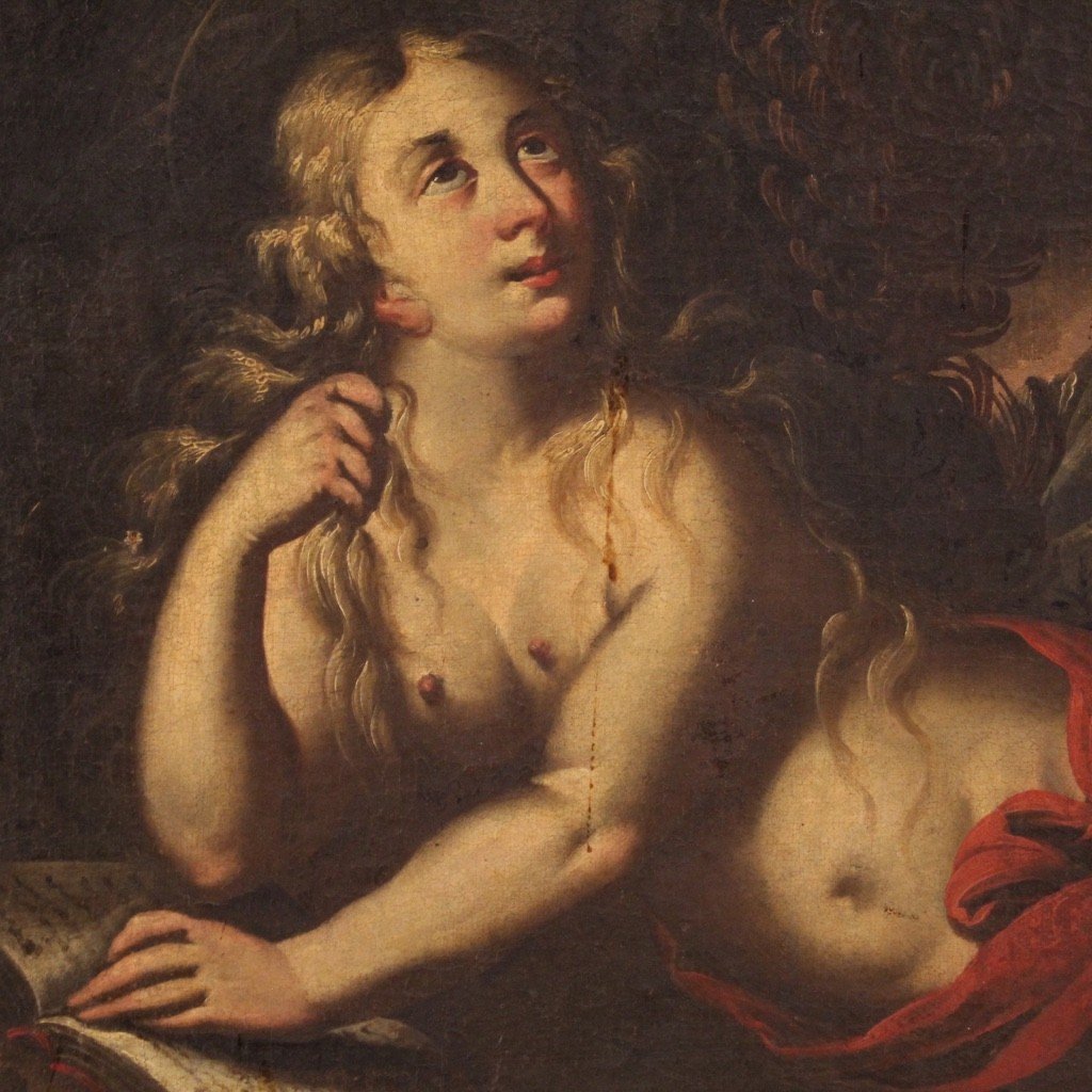Religious Painting Mary Magdalene From 17th Century-photo-5
