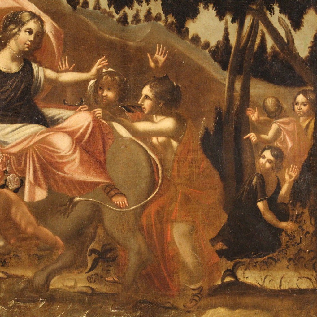 Italian Mythological Painting From The 17th Century, Rape Of Europa-photo-4