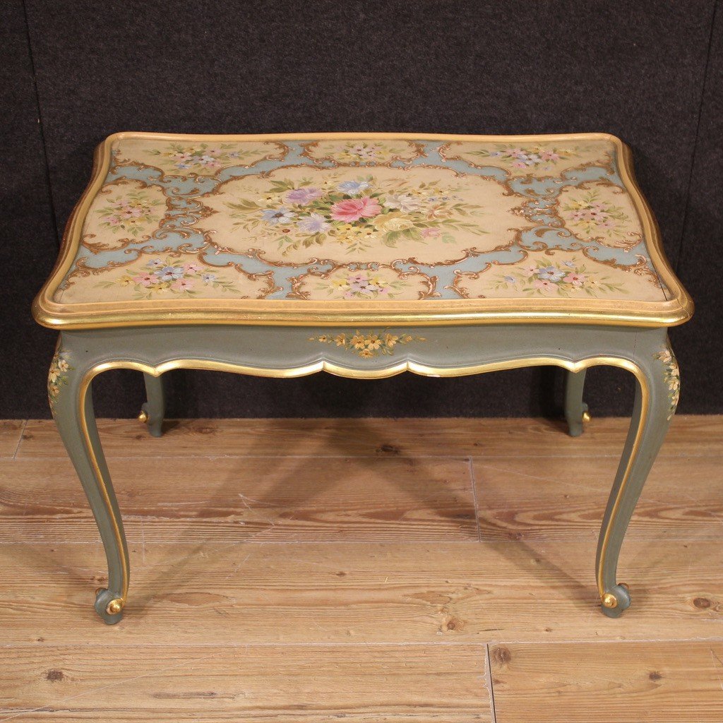 Splendid Lacquered Venetian Coffee Table-photo-2