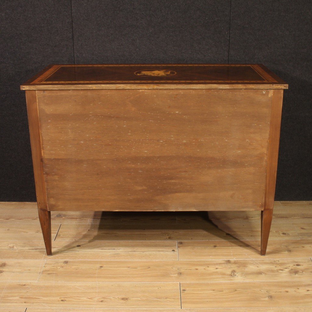 20th Century Inlaid Chest Of Drawers In Louis XVI Style-photo-5