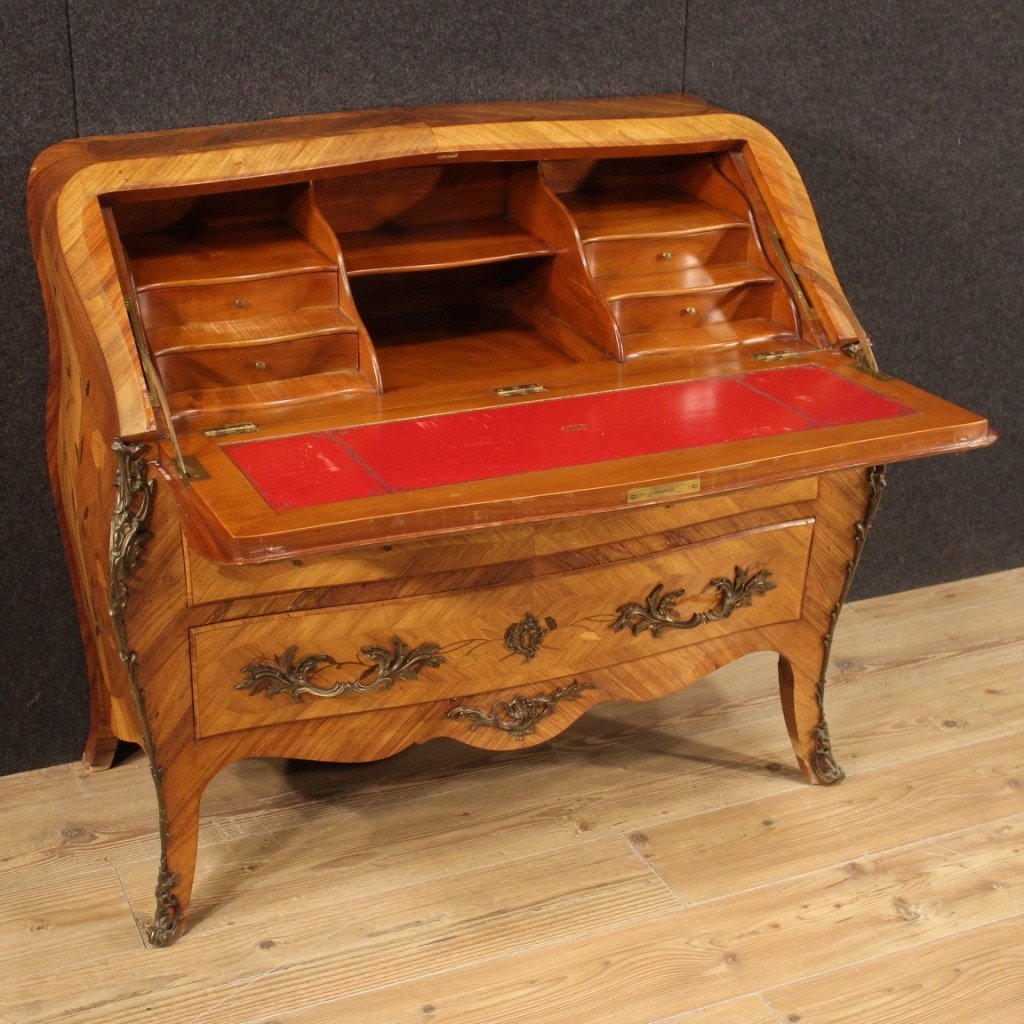 French Inlaid Bureau From 20th Century-photo-3