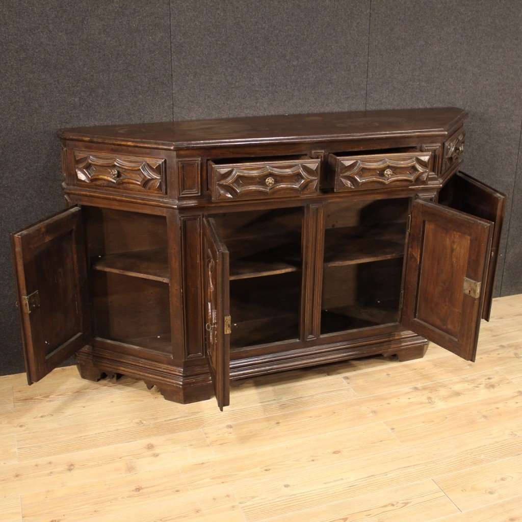 Sideboard In Oak And Beech Wood From 20th Century-photo-8