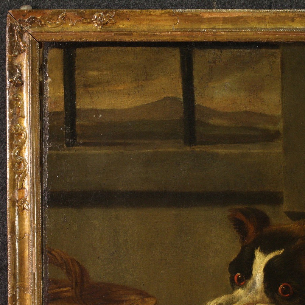 Great Painting From The 17th Century, Still Life With Dogs-photo-7
