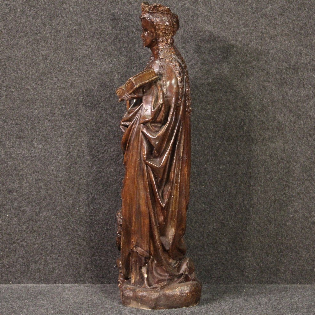 20th Century Plaster Sculpture, Saint Catherine Of Alexandria-photo-3