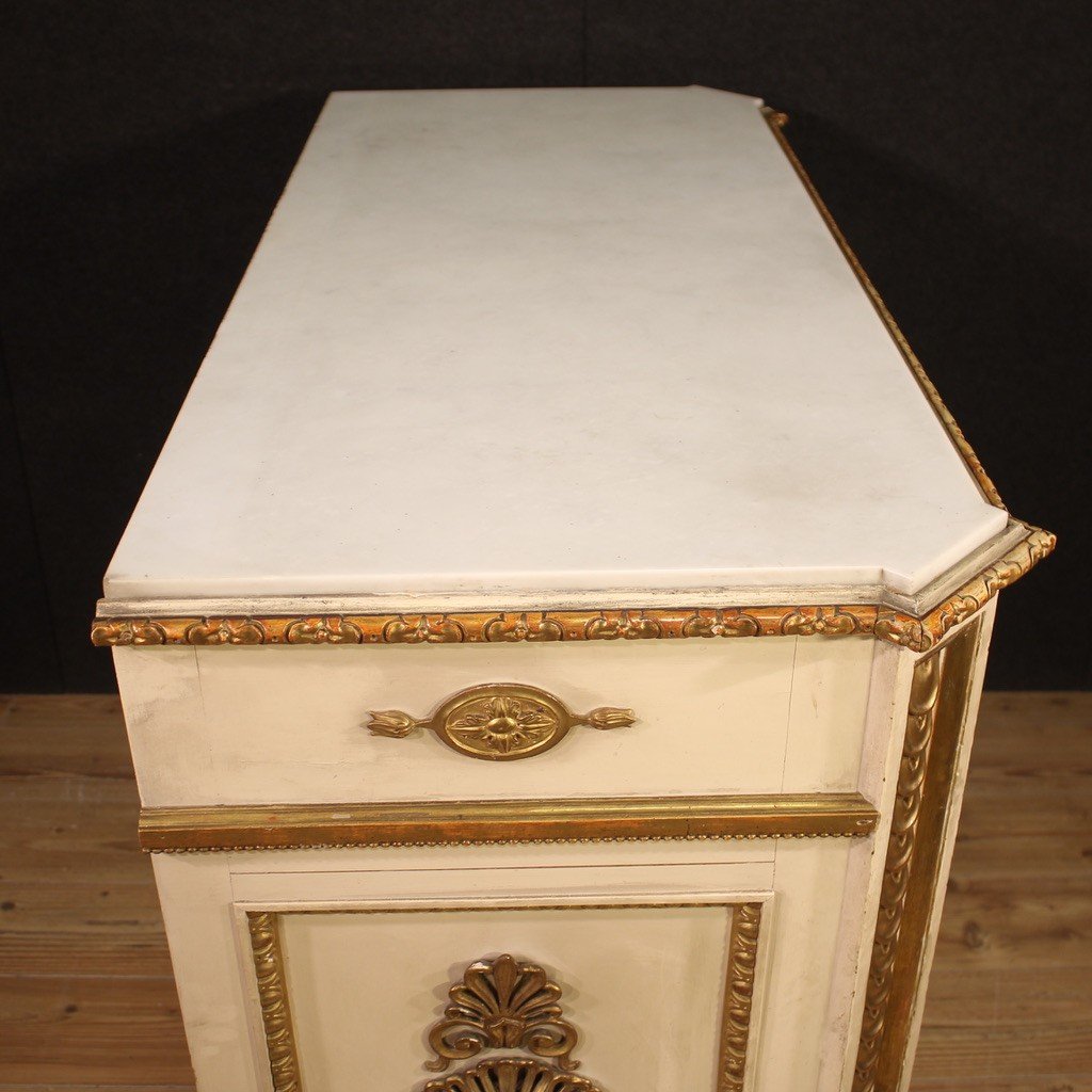 Umbertine Sideboard With Marble Top From The Second Half Of The 19th Century-photo-2