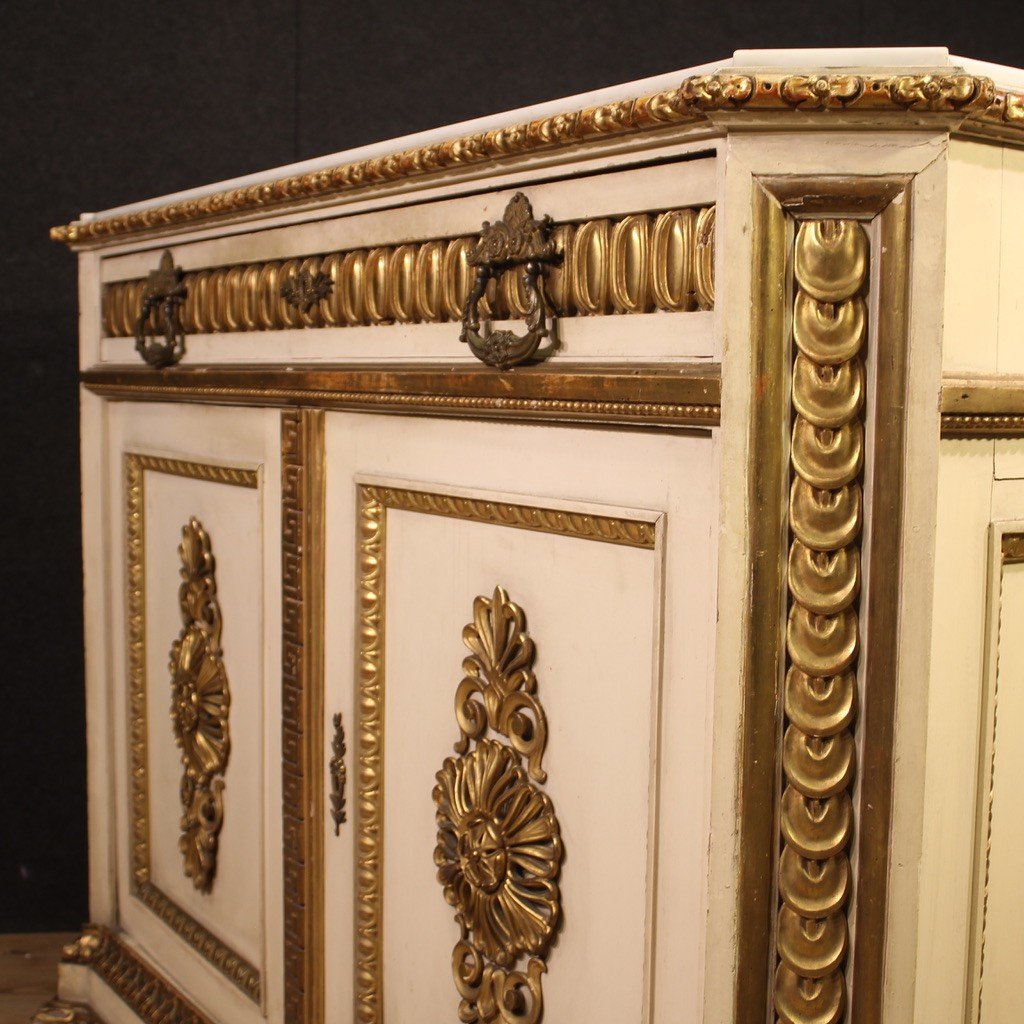 Umbertine Sideboard With Marble Top From The Second Half Of The 19th Century-photo-5