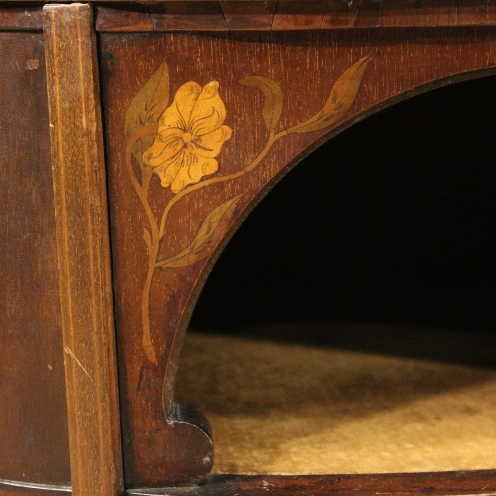 English Dressing Table In Inlaid Wood From 20th Century-photo-3