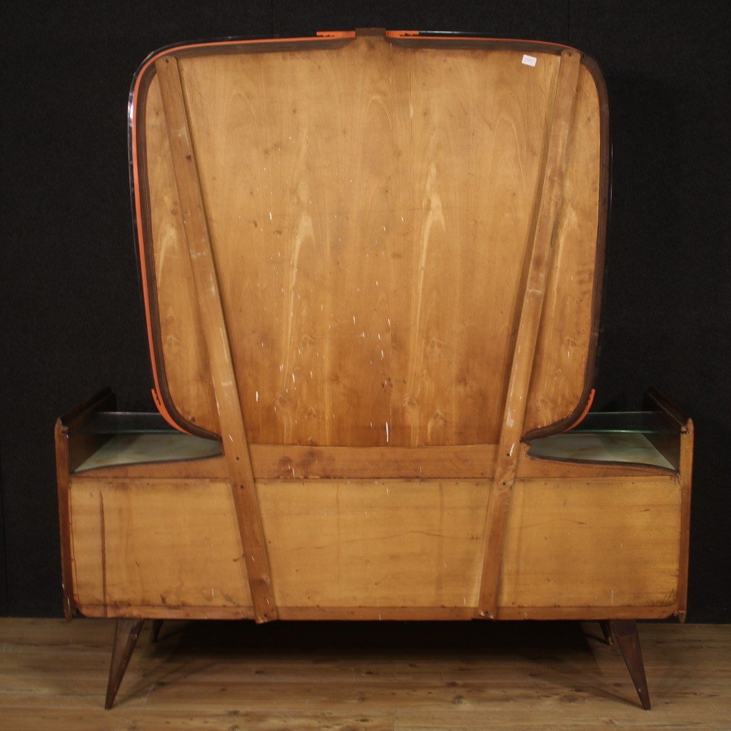 Dresser In Carved Wood With Mirror From 50s -photo-2