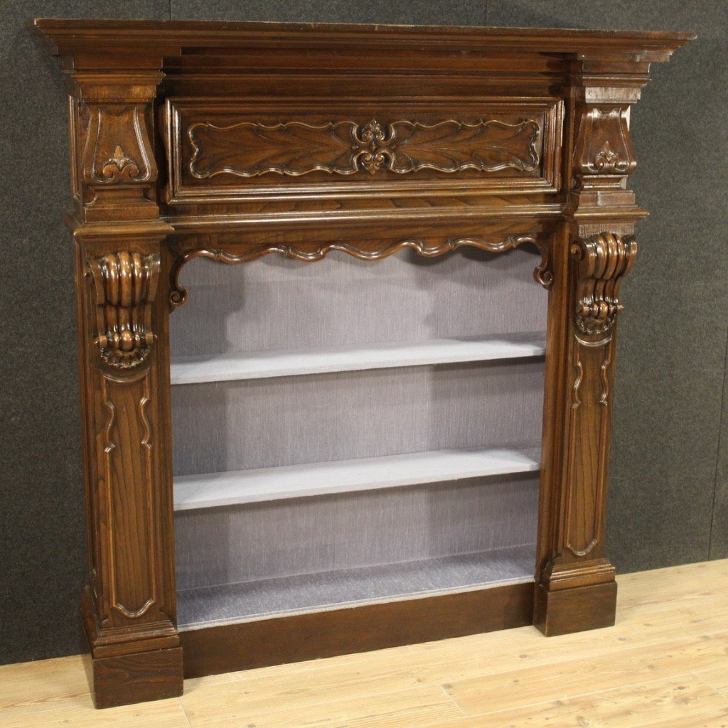 French Bookcase From The 20th Century In Oak-photo-3