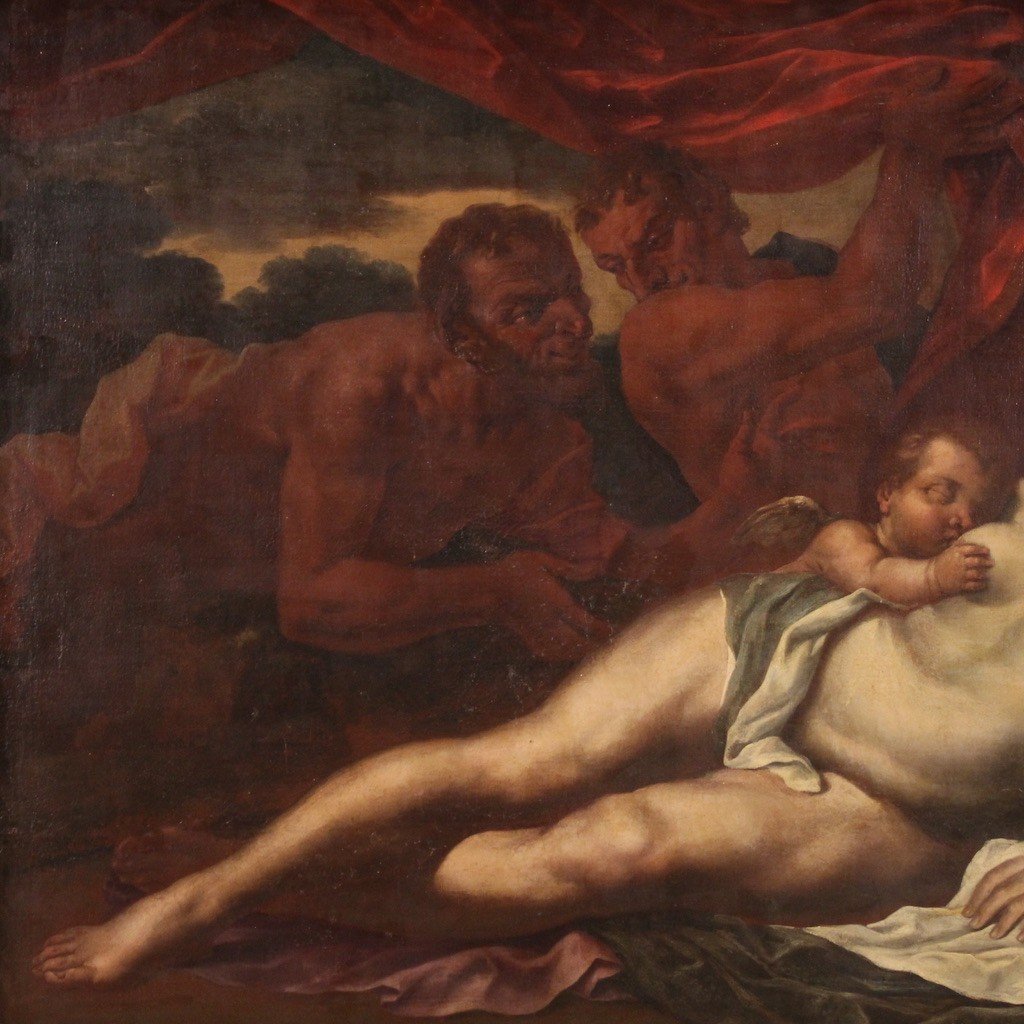Stunning 17th Century Mythological Painting, Sleeping Venus-photo-4