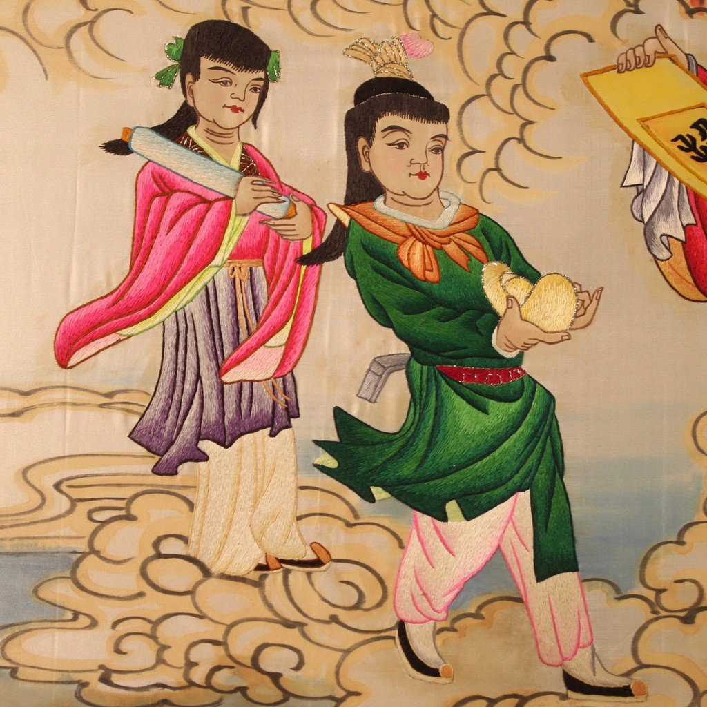 Great 20th Century Chinese Silk Embroidery-photo-1