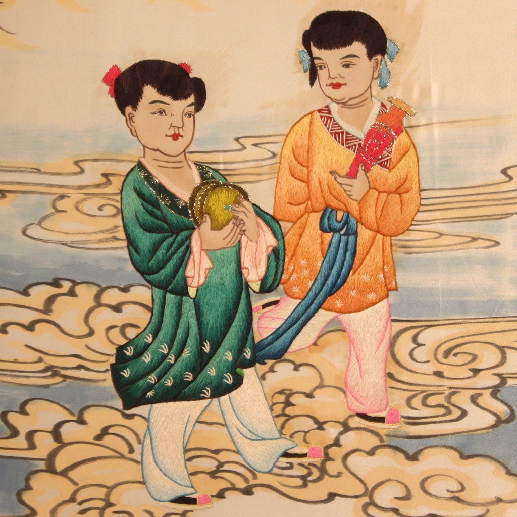 Great 20th Century Chinese Silk Embroidery-photo-8