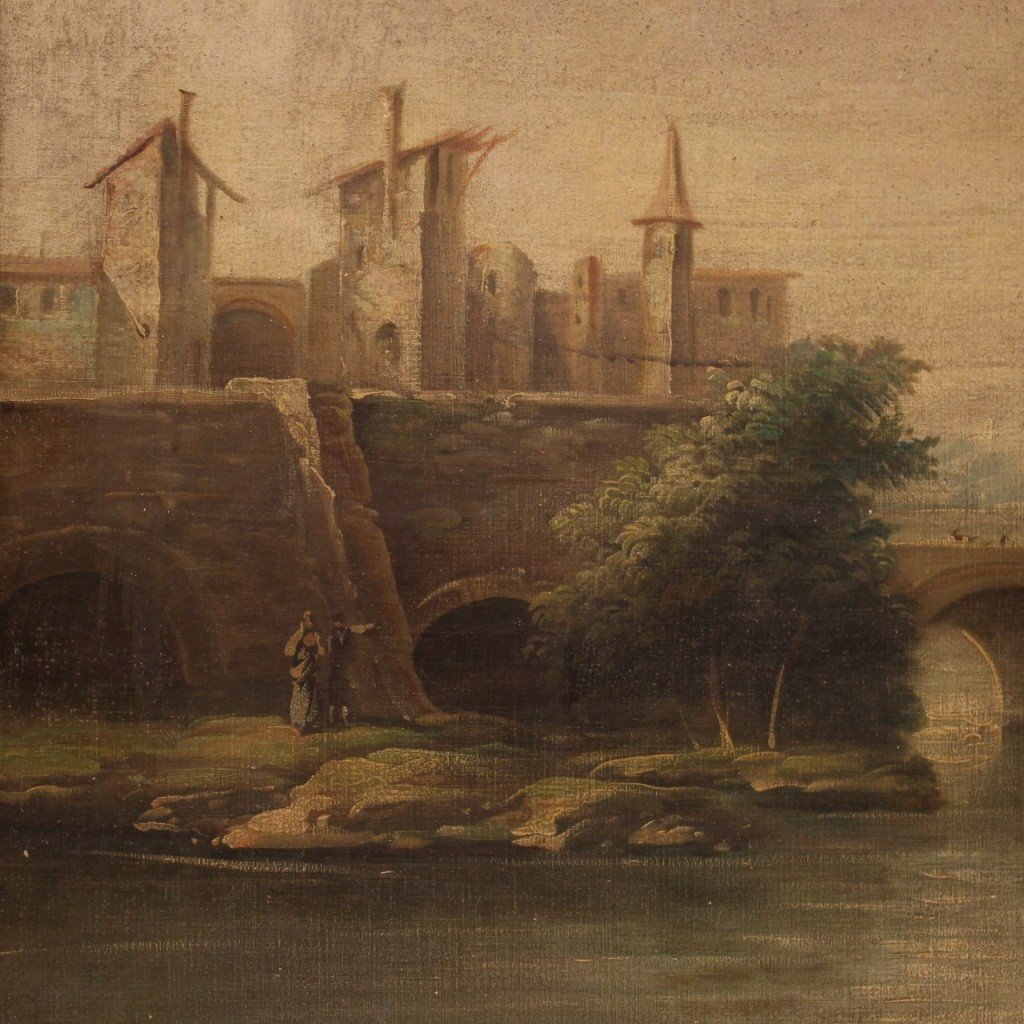 Peinture Italienne Du Milieu Du 20ème Siècle, Paysage-photo-7