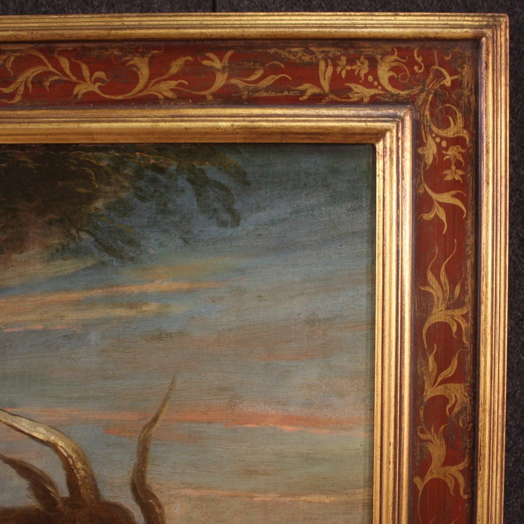 Peinture Italienne Ancienne Du 17ème Siècle, Bacchanale d'Angelots-photo-6