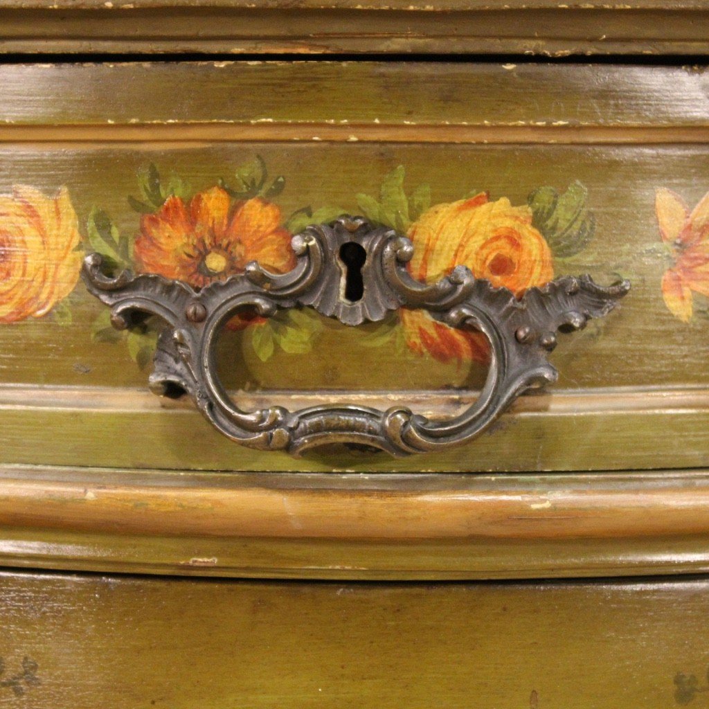 Painted Corner Cupboard In Venetian Style From 20th Century-photo-3