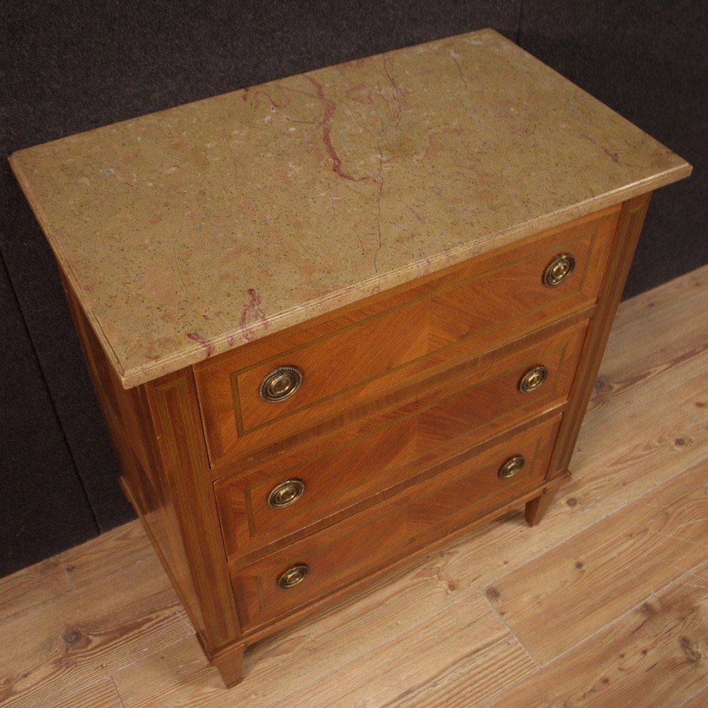 Small Inlaid French Chest Of Drawers In Louis XVI Style -photo-2