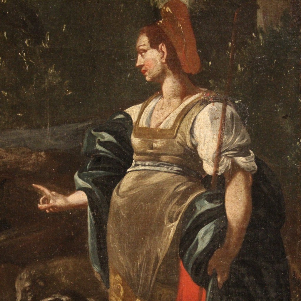 Religious Painting From The 18th Century Rachel And Jacob At The Well-photo-5