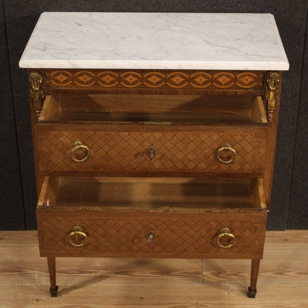 Petite Commode Française De Style Louis XVI Du 20ème Siècle-photo-8