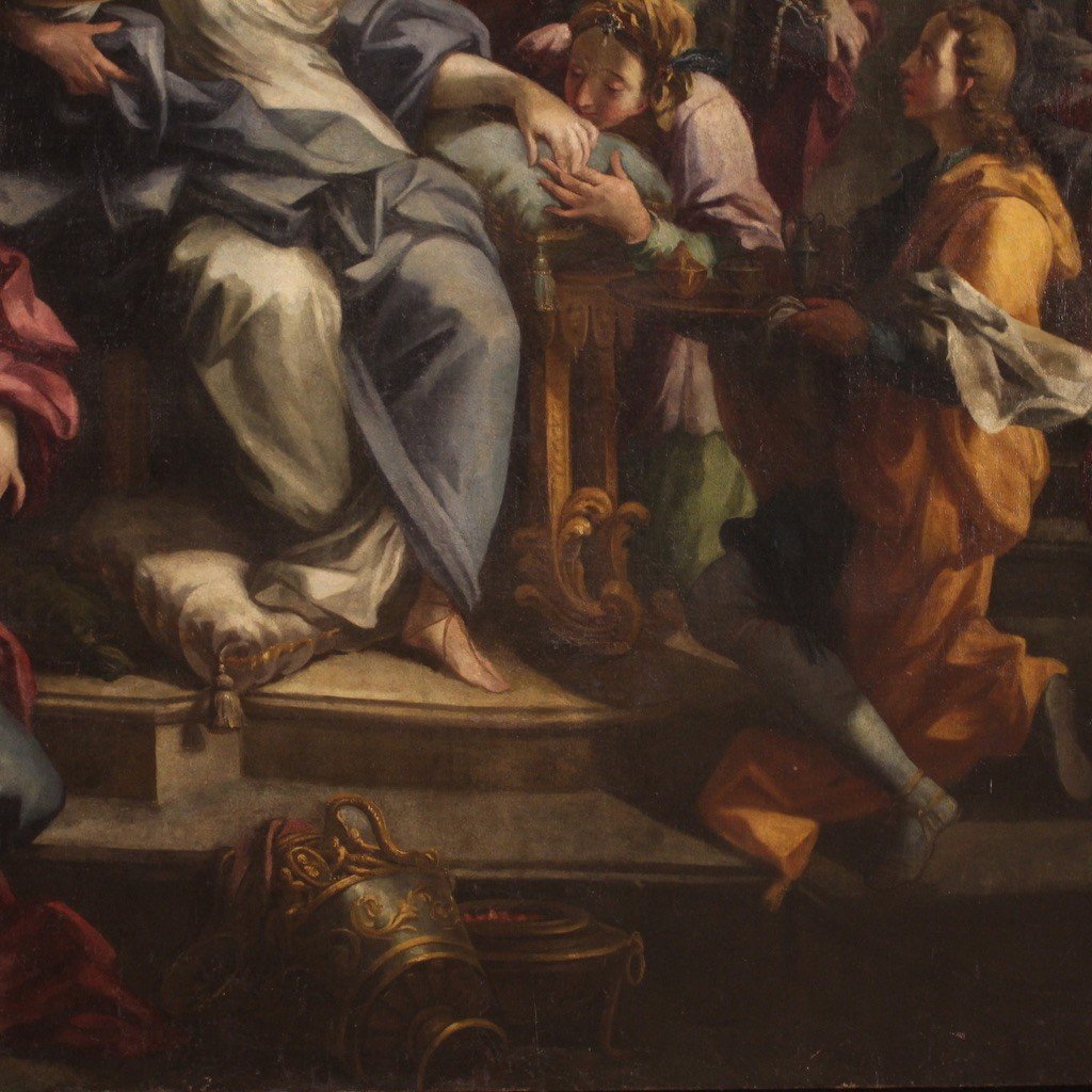 Grande Peinture Italienne Du 18ème Siècle, Artemisia Boit Les Cendres De Mausole-photo-1