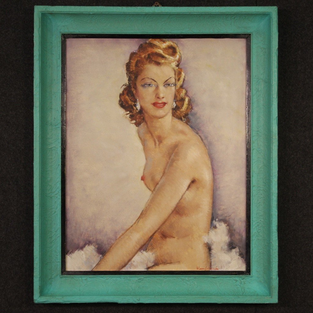 French Nude Painting 60's-photo-2