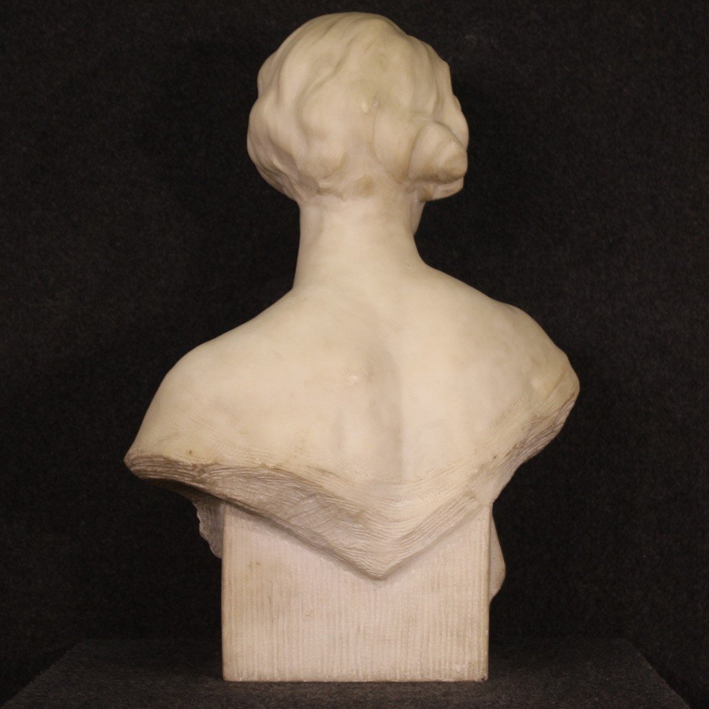 Great Marble Sculpture Bust Of Woman-photo-5