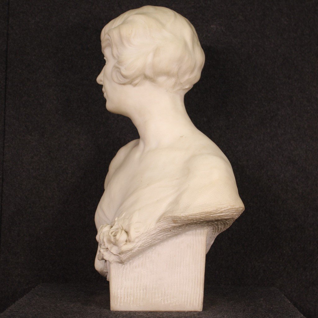 Great Marble Sculpture Bust Of Woman-photo-8