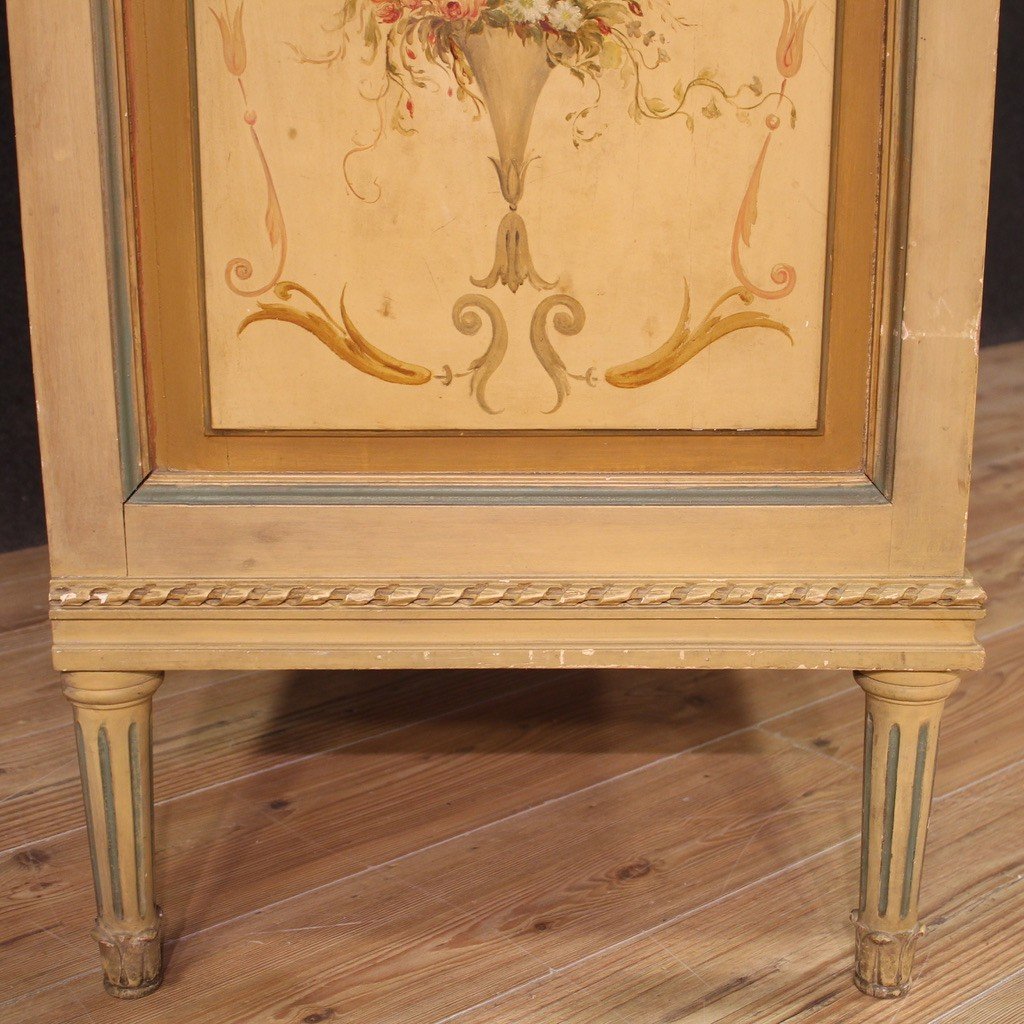Dresser In Lacquered Wood With Mirror Louis XVI Style From The 20th Century-photo-8