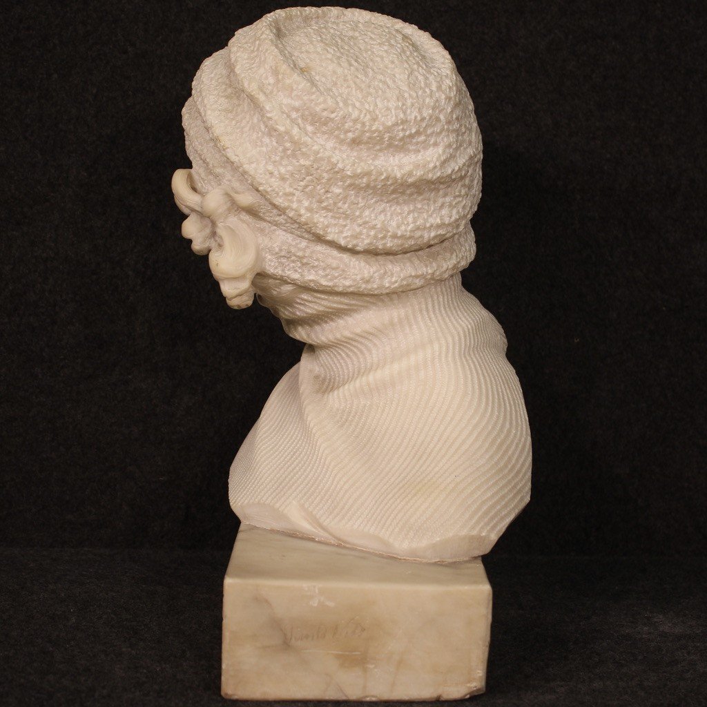 Signed 20th Century Italian Marble Sculpture-photo-2