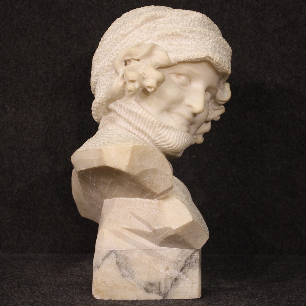 Signed 20th Century Italian Marble Sculpture-photo-5