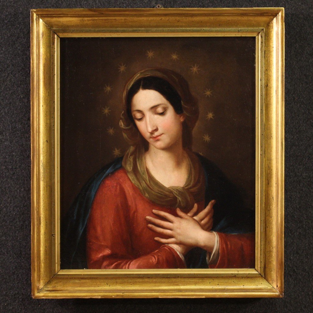 Beautiful 19th Century Madonna Painting