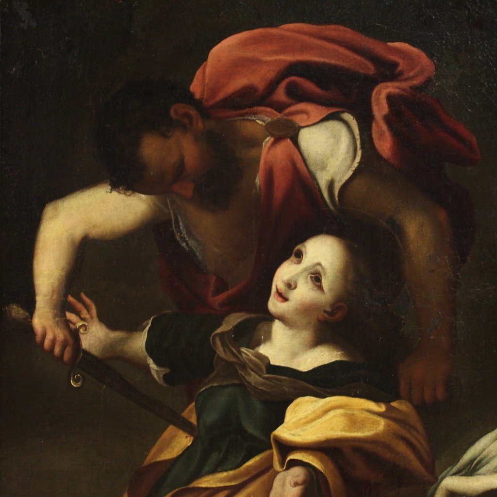 Disciple De Corrège Du 17ème Siècle, Peinture Martyre De Quatre Saints-photo-2