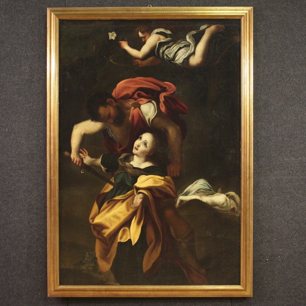 Disciple De Corrège Du 17ème Siècle, Peinture Martyre De Quatre Saints
