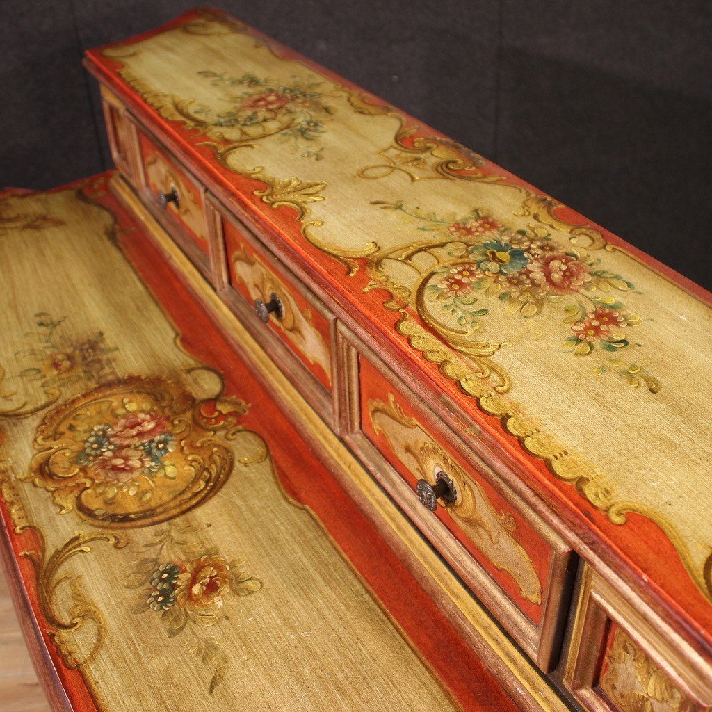 Elegant Lacquered And Painted Sideboard From The 20th Century-photo-7