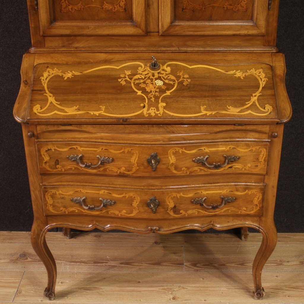 Italian Trumeau In Inlaid Wood In Louis XV Style-photo-3