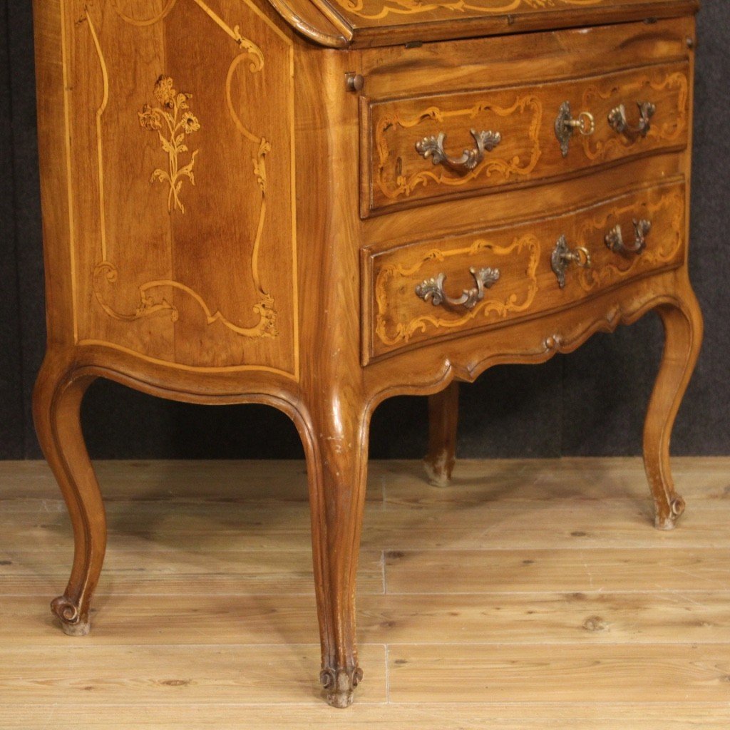 Italian Trumeau In Inlaid Wood In Louis XV Style-photo-3