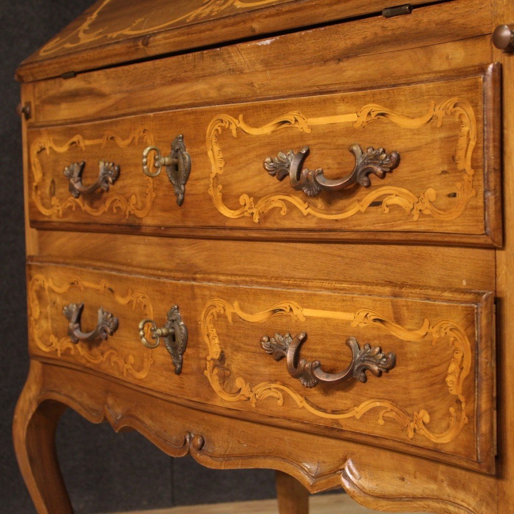 Italian Trumeau In Inlaid Wood In Louis XV Style-photo-6