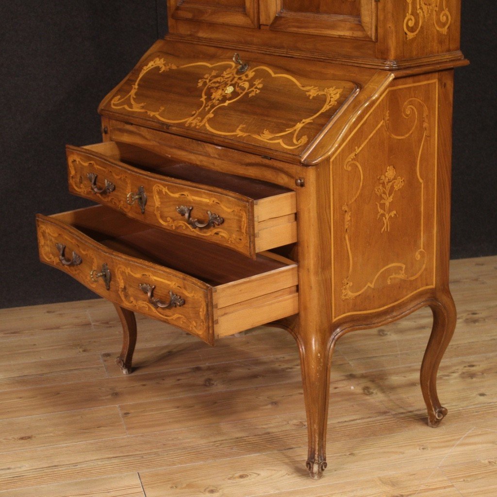 Italian Trumeau In Inlaid Wood In Louis XV Style-photo-7