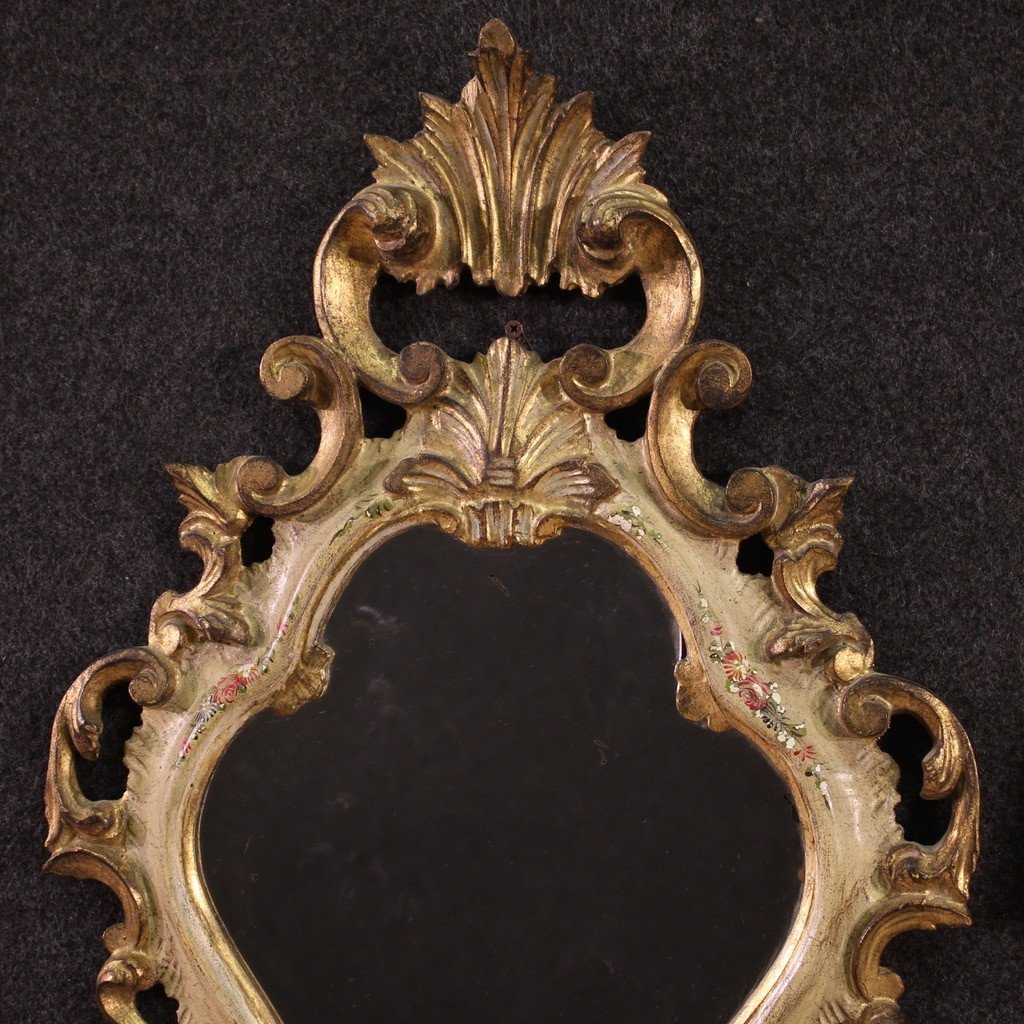 Pair Of Venetian Mirrors From The 20th Century-photo-3