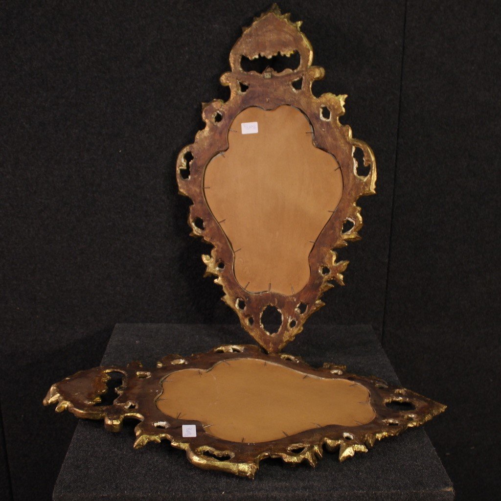 Pair Of Venetian Mirrors From The 20th Century-photo-2