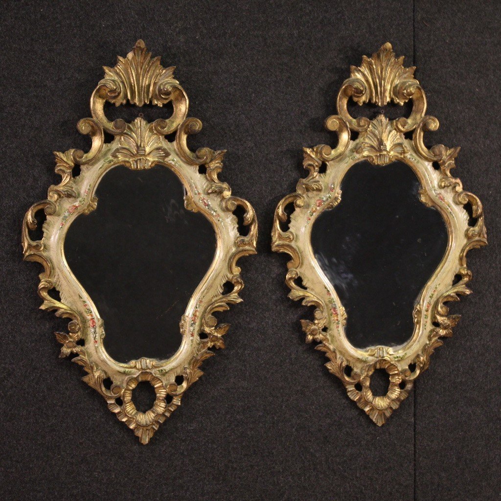 Pair Of Venetian Mirrors From The 20th Century-photo-5