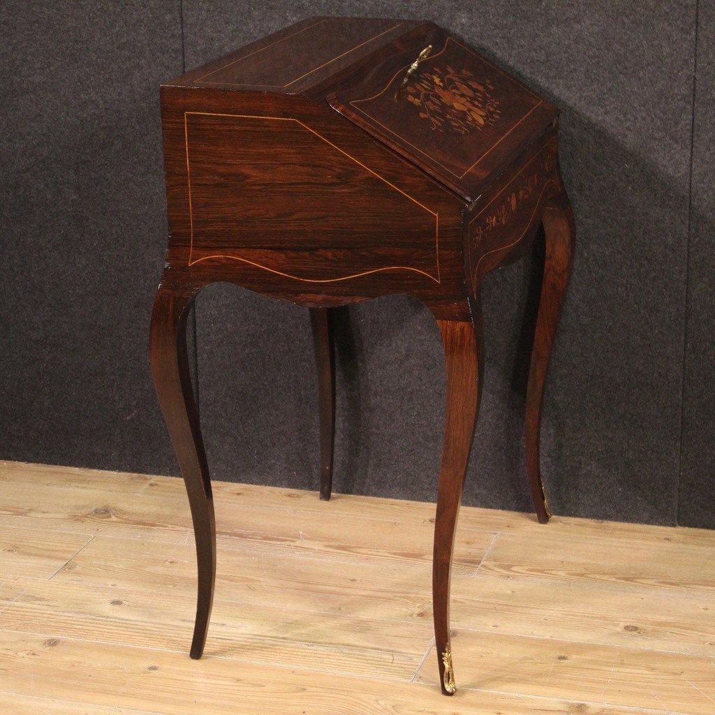 Elegant Louis XV Style Inlaid Bureau-photo-2