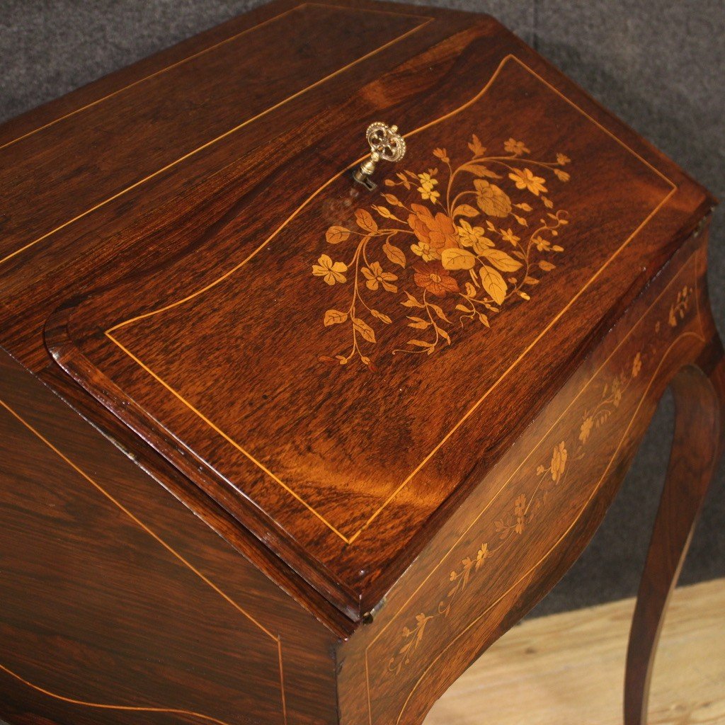 Elegant Louis XV Style Inlaid Bureau-photo-3