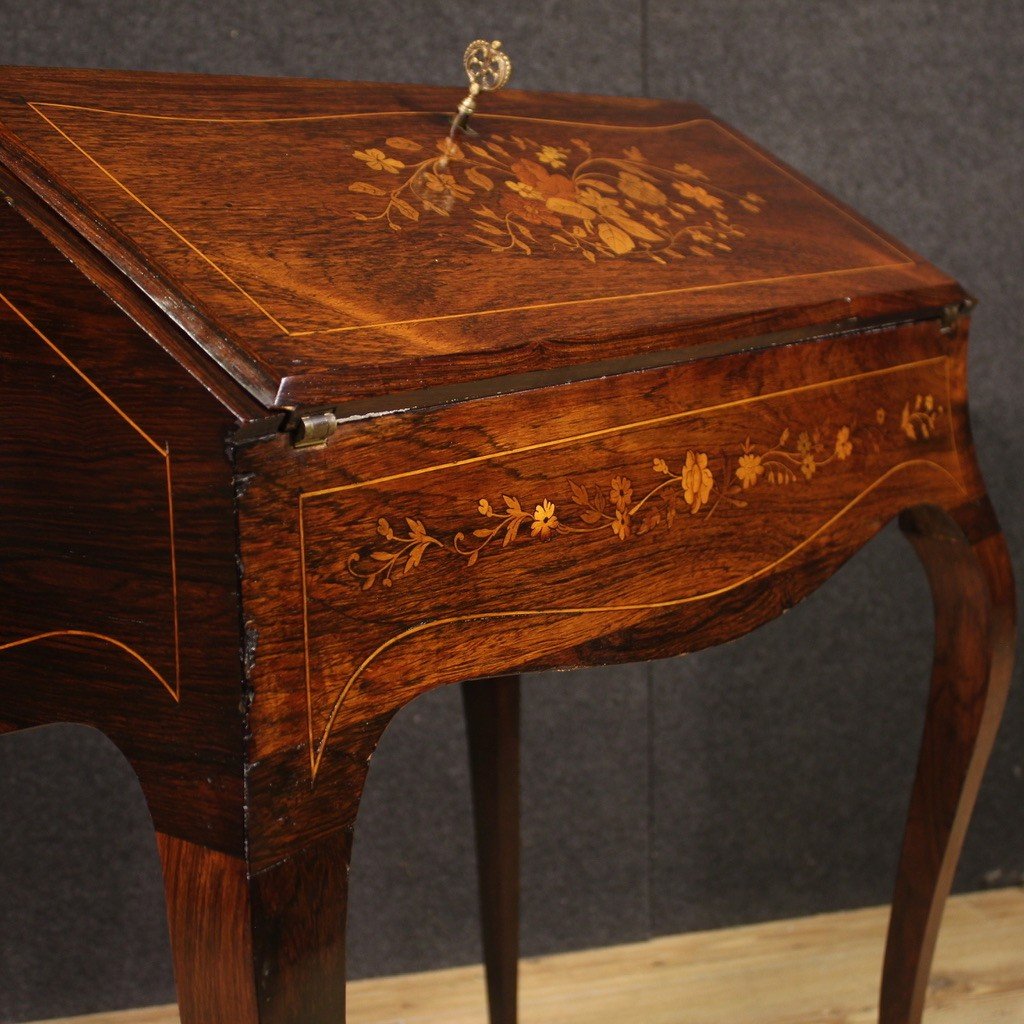 Elegant Louis XV Style Inlaid Bureau-photo-8