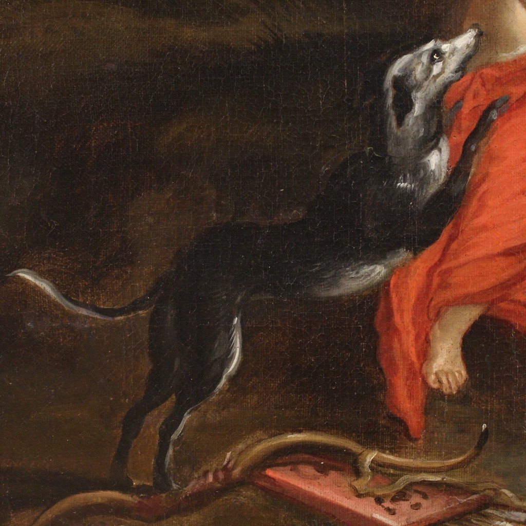 17th Century Mythological Painting, Meleager Offers The Boar's Head To Atalanta-photo-5